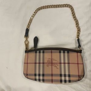 Burberry Nova Haymarket Check Clara Wristlet Clutch